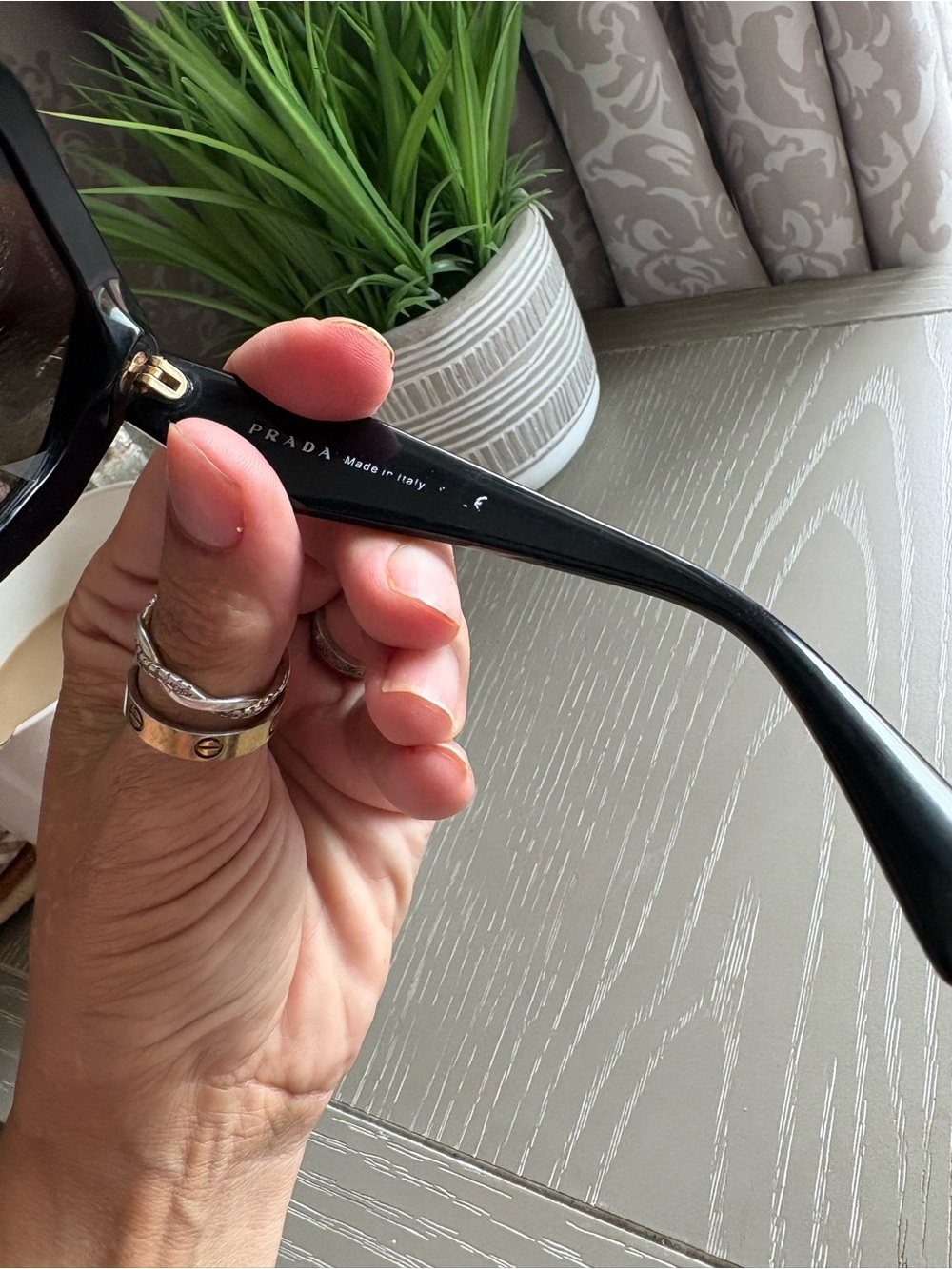 Prada Black Oversized Cat-Eye Sunglasses - Women - Picture 14 of 15